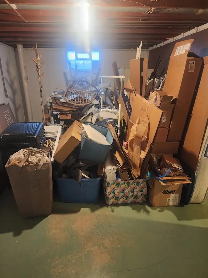 Roll-off dumpster container at job site for Cleanout Dumpster Rental in Jefferson